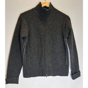 Rohan womens medium full zip wool sweater gray charcoal